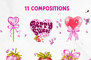 Pink Valentine watercolor collection, an Object Illustration by Yelloo Fish (Thumbnail 5 of 13)
