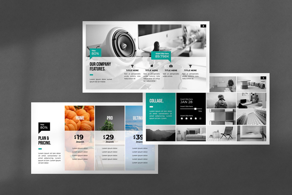 Trendy PowerPoint Template, a Presentation Template by Creathrive Design (Photo 3 of 7)