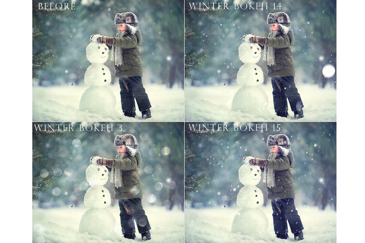 Winter Bokeh Overlays, an Object Graphic by Paper Farms (Photo 3 of 6)