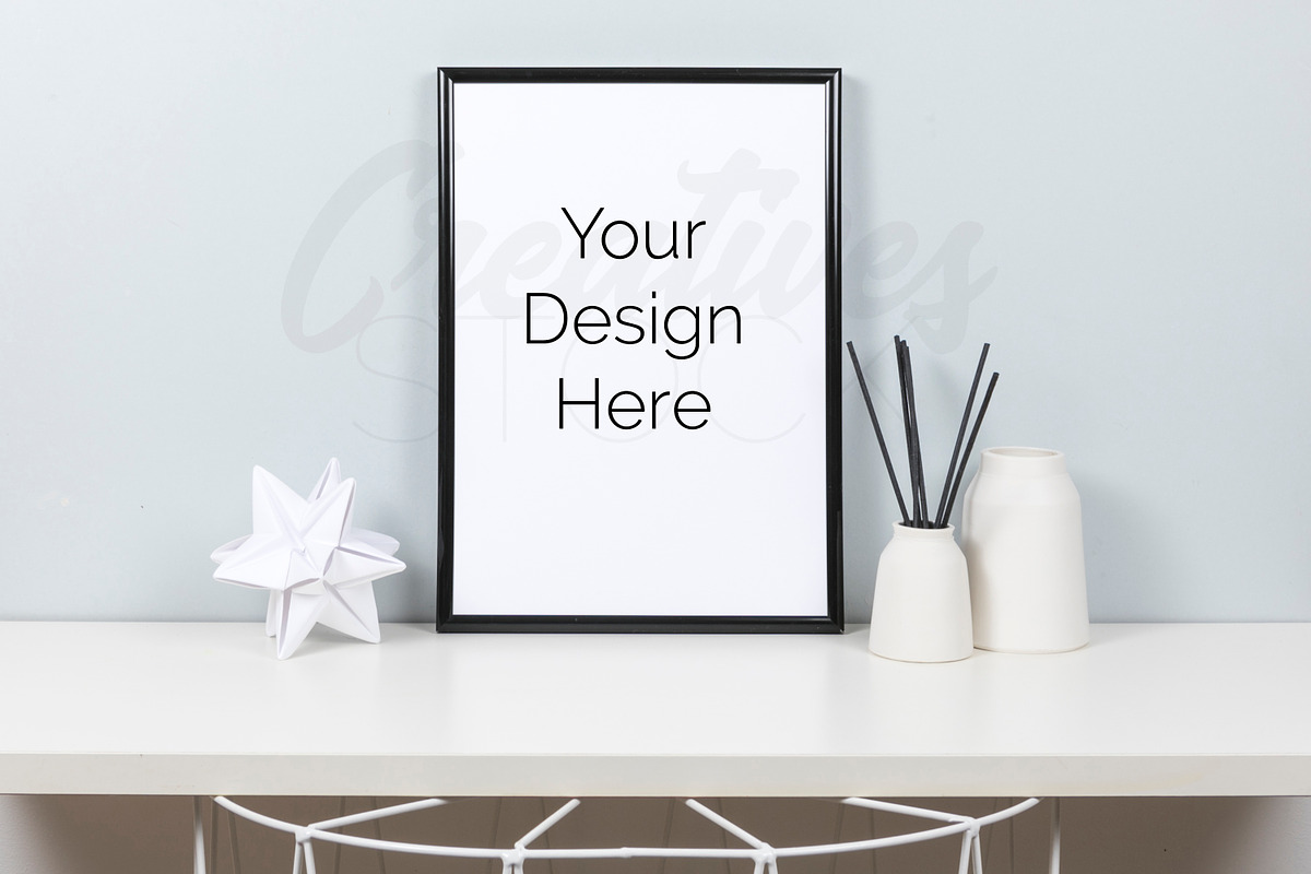 A4 Frame Mock Up - PSD/JPEG, a Print Template by Creatives STOCK
