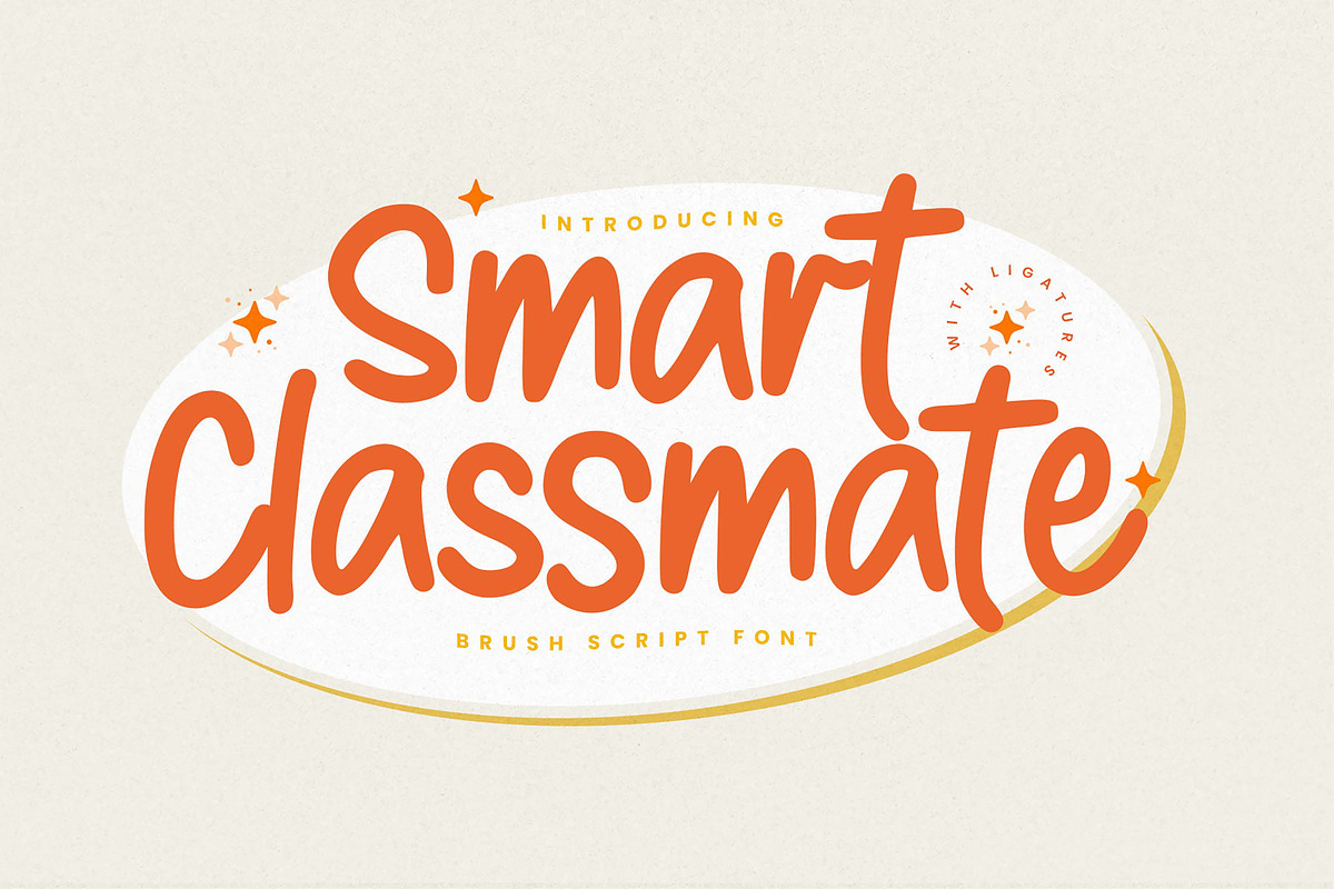Smart Classmate – Brush Script Font, a Handwritten Font by Gassstype (Photo 1 of 8)