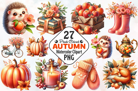 Peach Colored Autumn Clipart