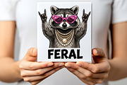 Feral Raccoon Sunglasses Funny PNG, an Illustration by CraftArtStudio (Thumbnail 2 of 4)