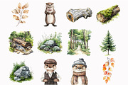 Otters and Beavers Clipart, an Illustration by Design Market (Thumbnail 5 of 5)