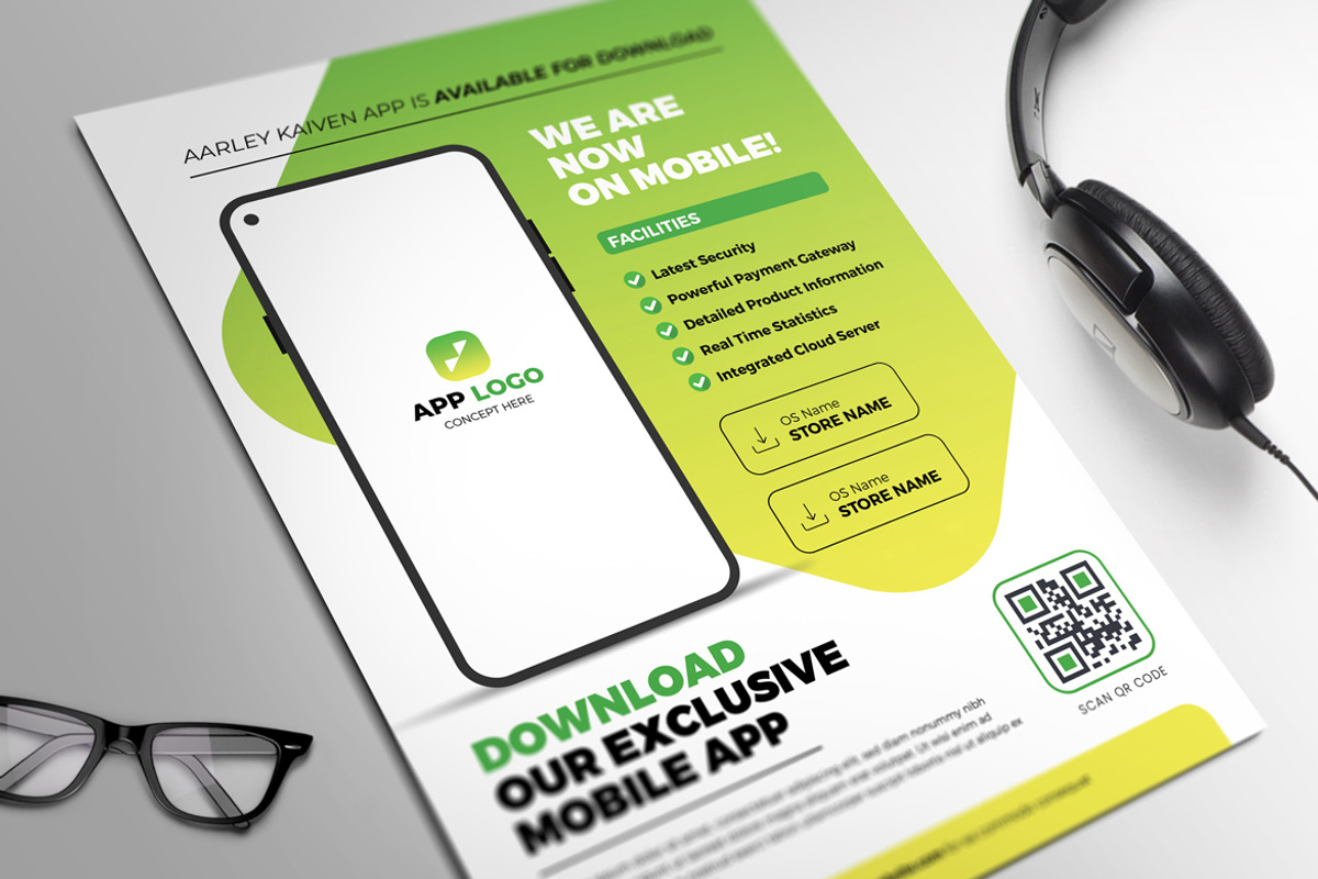 Mobile App Promotion Flyer, a Flyer Template by Aarley Kaiven (Photo 2 of 4)