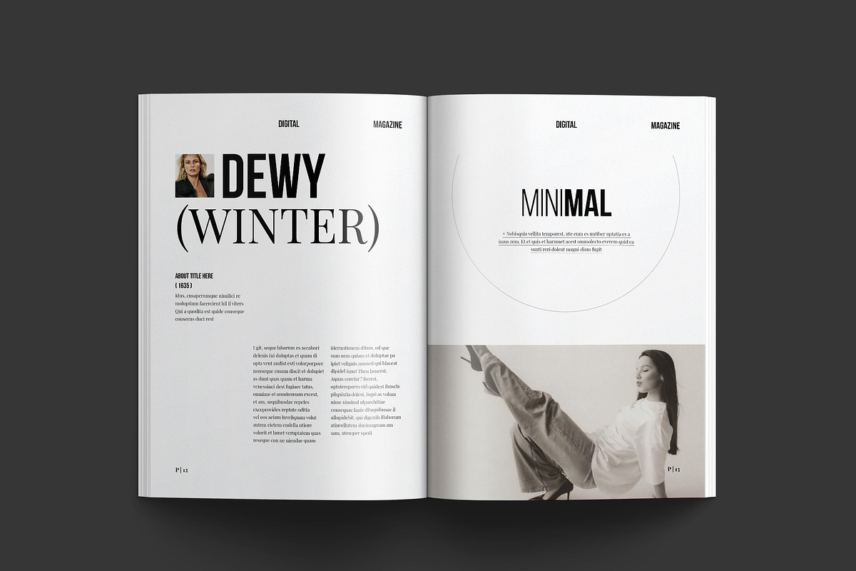 Digital Magazine Layout Template, a Magazine Template by NorthPeak (Photo 6 of 12)