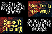 Agitator Blackletter Font, a Blackletter Font by madeDeduk (Thumbnail 6 of 10)