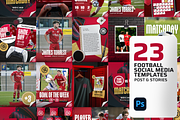 23 Sports Social Media Template, a Social Media Template by Creathift (Thumbnail 1 of 7)