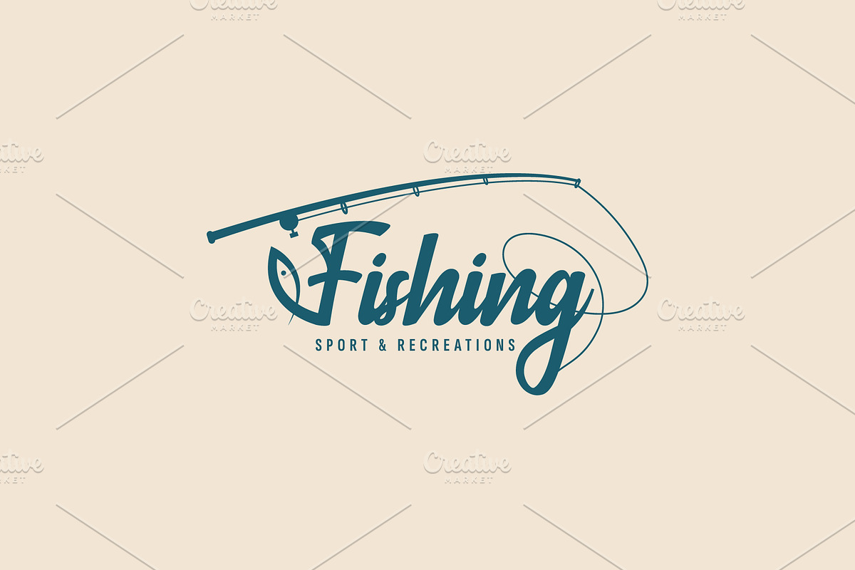 Fishing logo icon illustration, a Branding & Logo Template by Dyn Studio