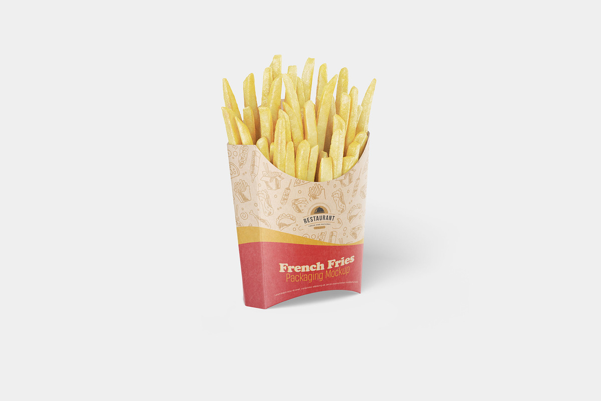 French Fries Packaging Mockup, a Packaging Mockup by Seven Lights (Photo 9 of 19)