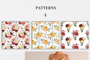Watercolor Autumn Garden Flowers, an Object Illustration by DiashaArt (Thumbnail 7 of 12)