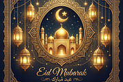 Elegant Eid Mubarak Greeting Card, a Holiday Photo by microtasker (Thumbnail 2 of 2)