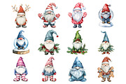 Christmas Gnomes Clipart, an Illustration by Design Market (Thumbnail 2 of 4)