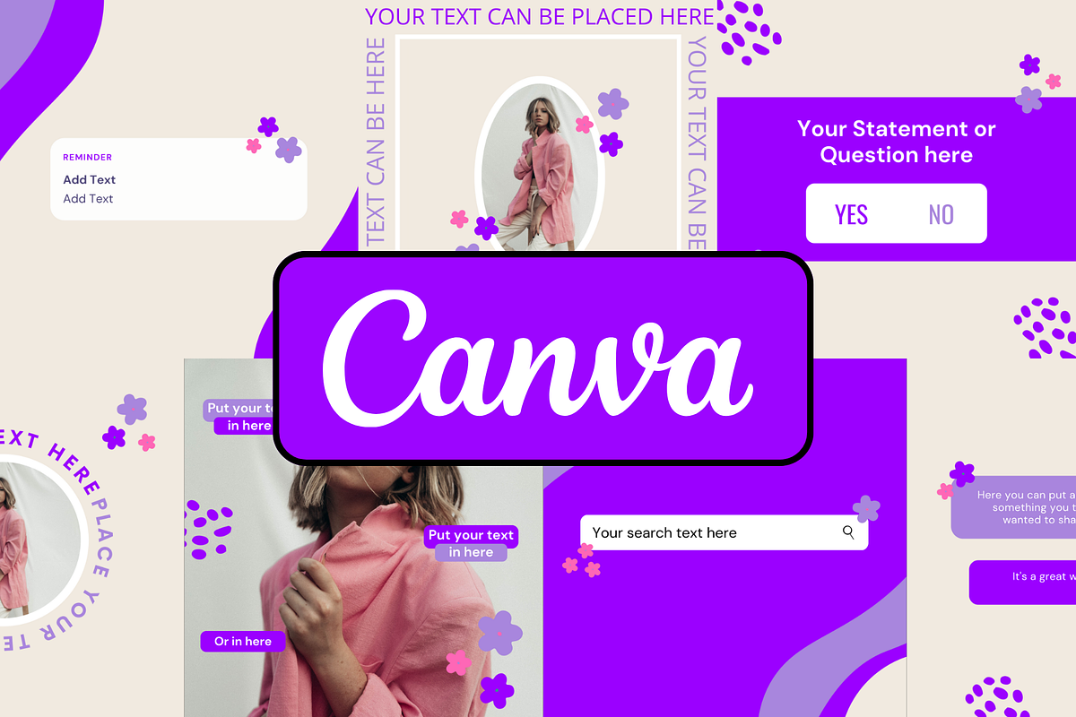 Purple Spring Canva Template, a Templates & Theme by PitufoCreative