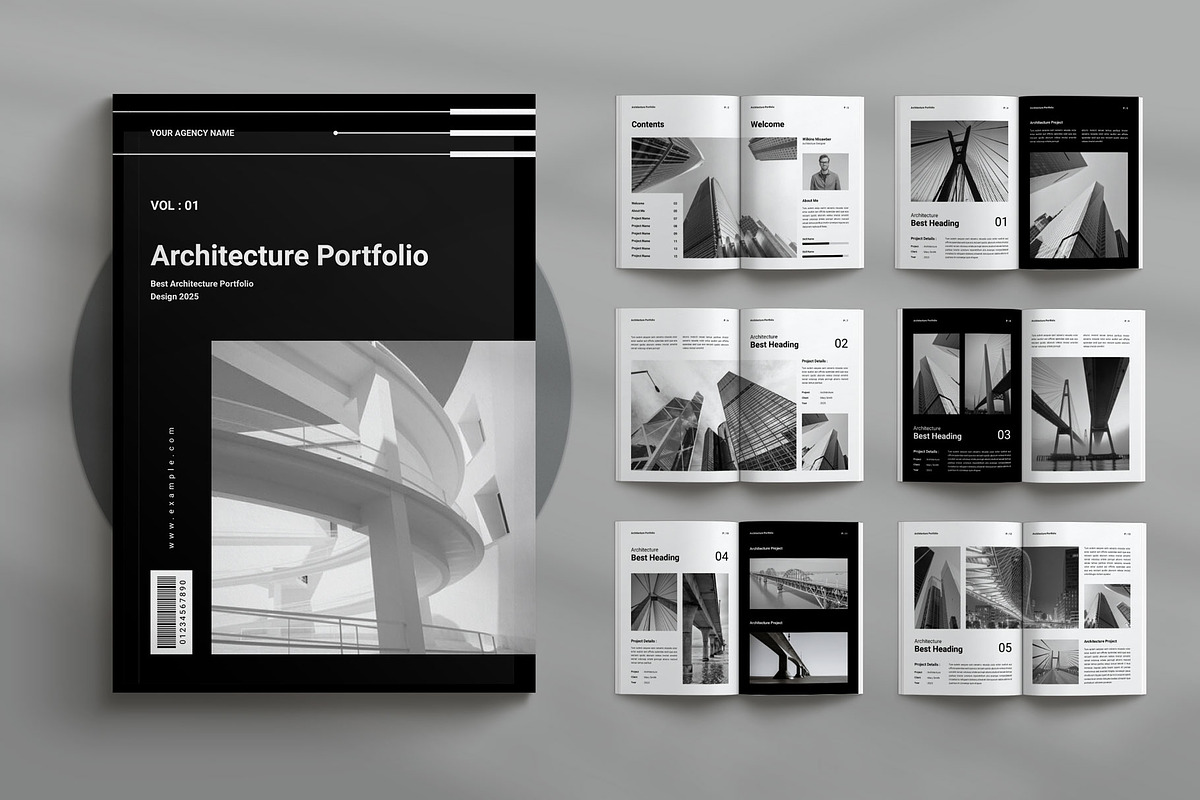 Architecture Portfolio Brochure, a Brochure Template by Seeing-art (Photo 1 of 11)