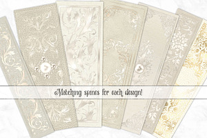 White Gilded Book Covers