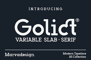 Golict - A Modern Slab Serif Font, a Slab Serif Font by Marvadesign