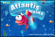 Atlantis Ruins Match 3 Mobile UI Kit, an UI Kit Template by Nearbirds (Thumbnail 1 of 7)