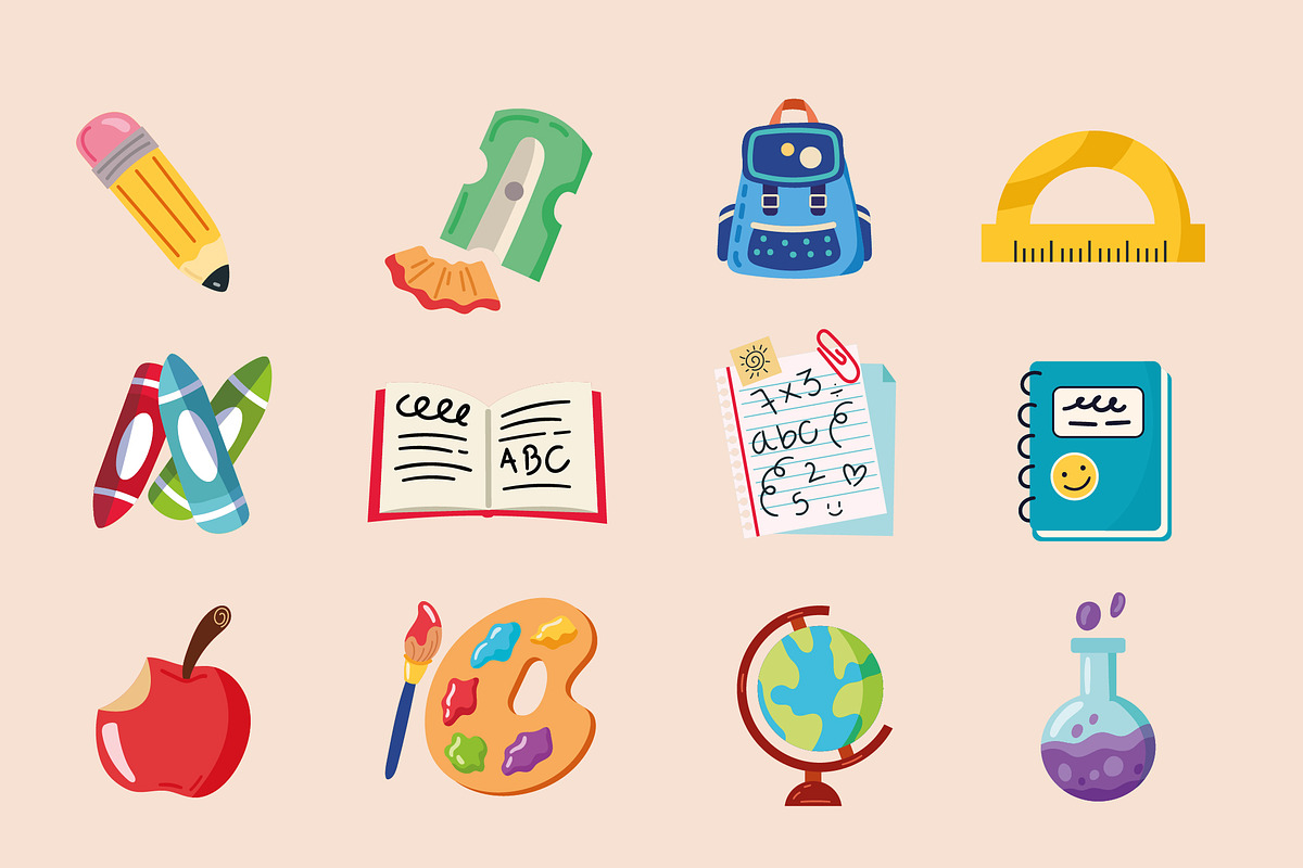 Back to School Illustration Set