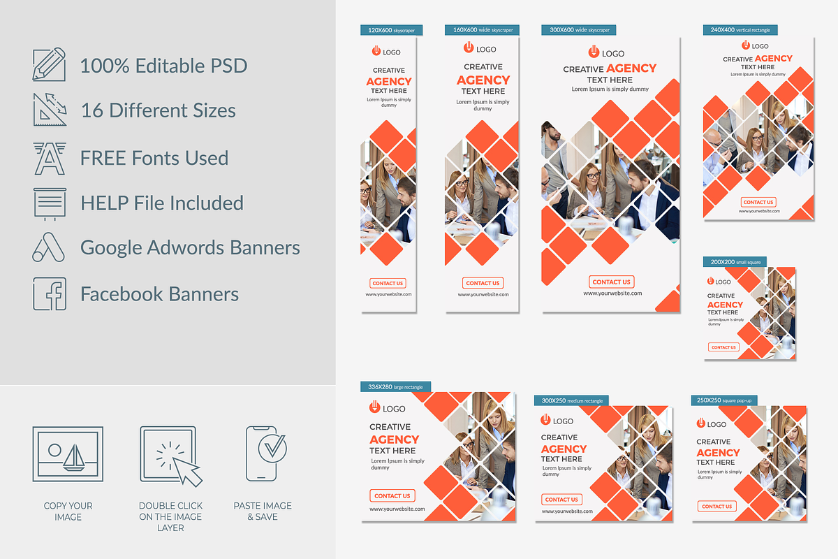 Multipurpose Banners, a Social Media Template by Kalash