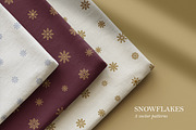 Winter snow flakes seamless patterns, a Pattern Graphic by Good Studio (Thumbnail 1 of 9)