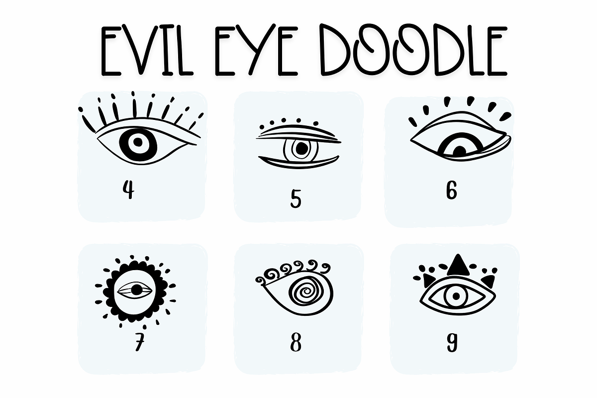 EVIL EYE Doodle | Symbols Fonts preview 4