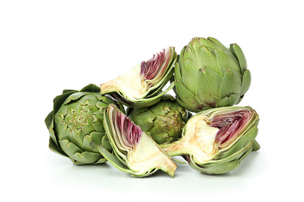 Fresh raw artichoke isolated on white background, a Food & Drink Photo by AtlasStudio PRO