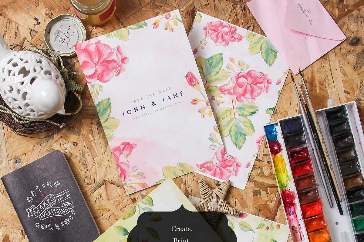 Watercolor Flowers Pack Vol 1, an Illustration by emine (Photo 3 of 7)