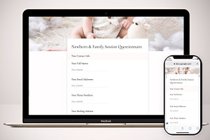 Newborn Questionnaire Template