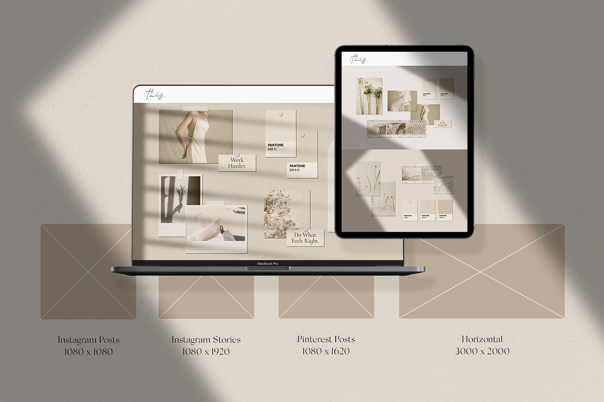Realistic Mood Board Mockups PSD, a Packaging Mockup by Feel This (Photo 2 of 13)