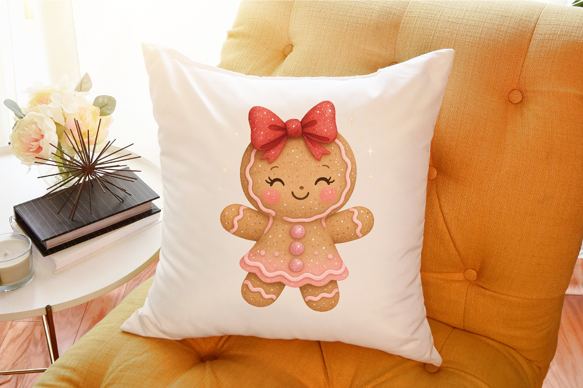 Cute Christmas Png Girly Gingerbread, an Illustration by Sublimation Artist (Photo 9 of 9)