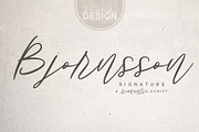 Bjornsson Signature, a Script Font by Brittney Murphy Design (Thumbnail 1 of 3)