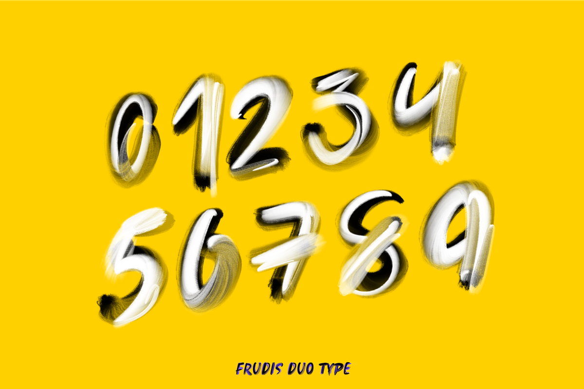 FRUDIS. OTF SVG PAINT Duo fonts., a Handwritten Font by Luxfont (Photo 7 of 10)