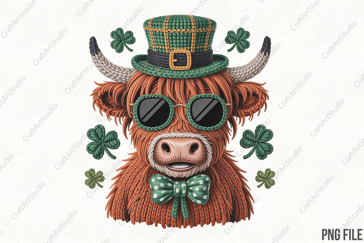 Highland Crochet Cow St Patrick’s Da, an Illustration by CraftArtStudio (Photo 1 of 4)