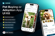 Piepaw Pet Buying or Adoption UI Kit, an UI Kit Template by Creative Perspective (Thumbnail 1 of 6)