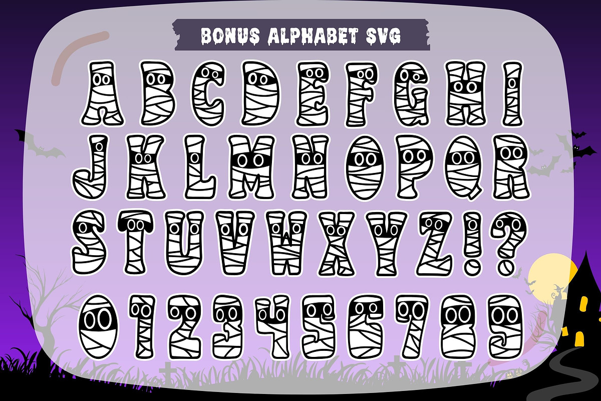 Cursed Mummy - Halloween Font, a Symbol Font by AnningArts (Photo 8 of 8)