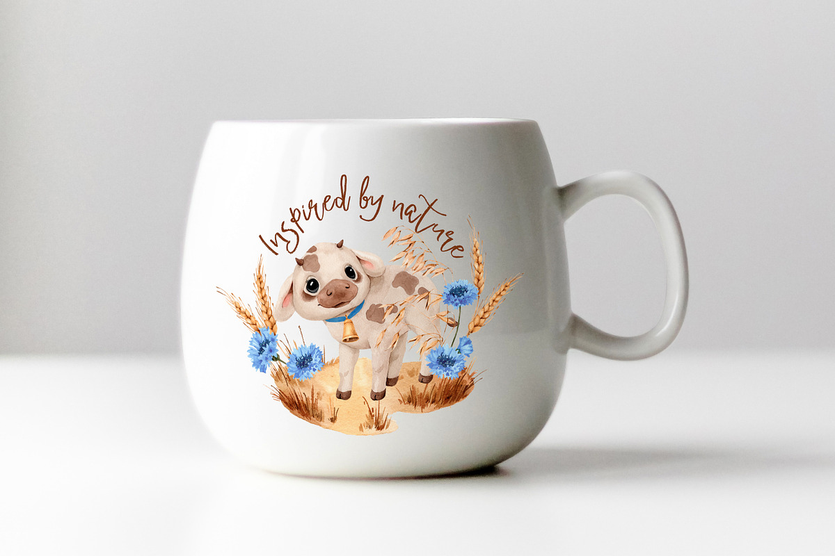Watercolor Farm Little Animals set, an Animal Illustration by Alamella (Photo 9 of 9)