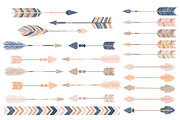 Navy & Pink Tribal Arrows Clipart, an Illustration by Amanda Ilkov (Thumbnail 3 of 4)