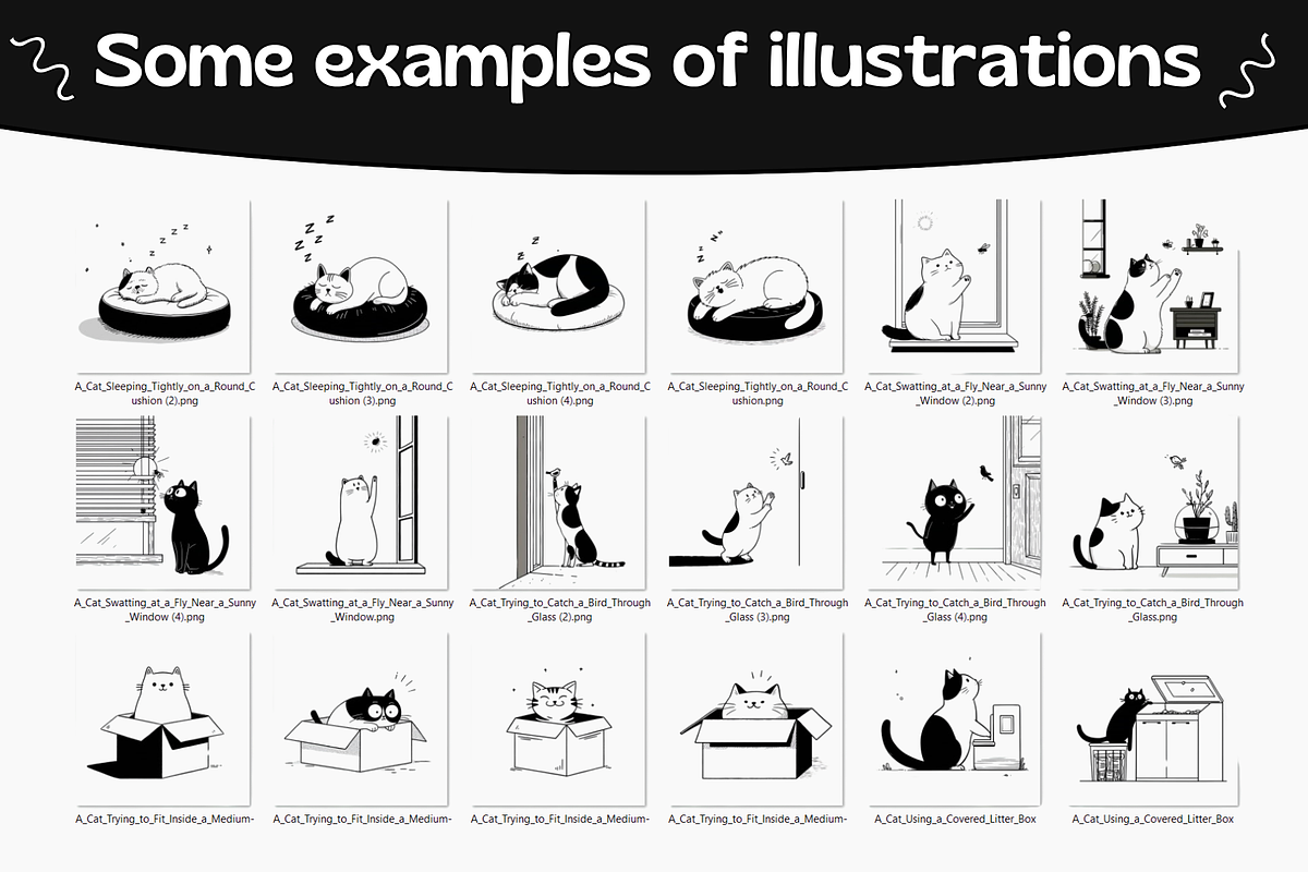 Notion style Cat & Dog Illustrations, an Animal Illustration by DaisyStudio (Photo 4 of 10)