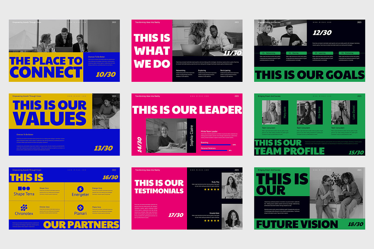 Mirke : Vibrant Color Google Slides, a Presentation Template by Punkl Camp (Photo 7 of 9)