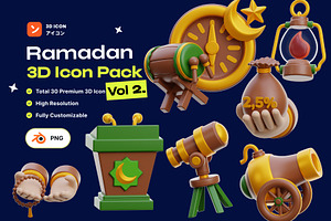 Ramadan 3D Icon pack vol 2.