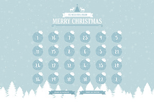 HTML Christmas XMAS Advent Calendar