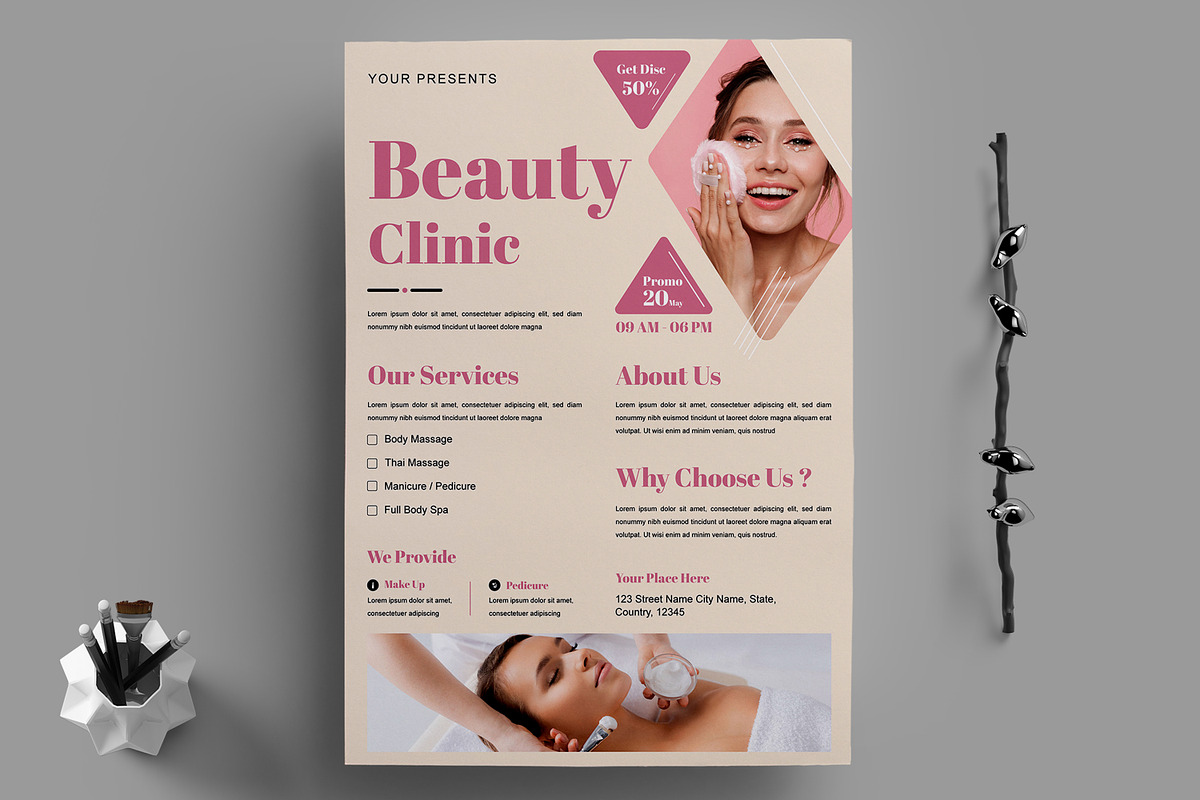 Beauty Care Flyer, a Flyer Template by MightyDesign (Photo 1 of 8)