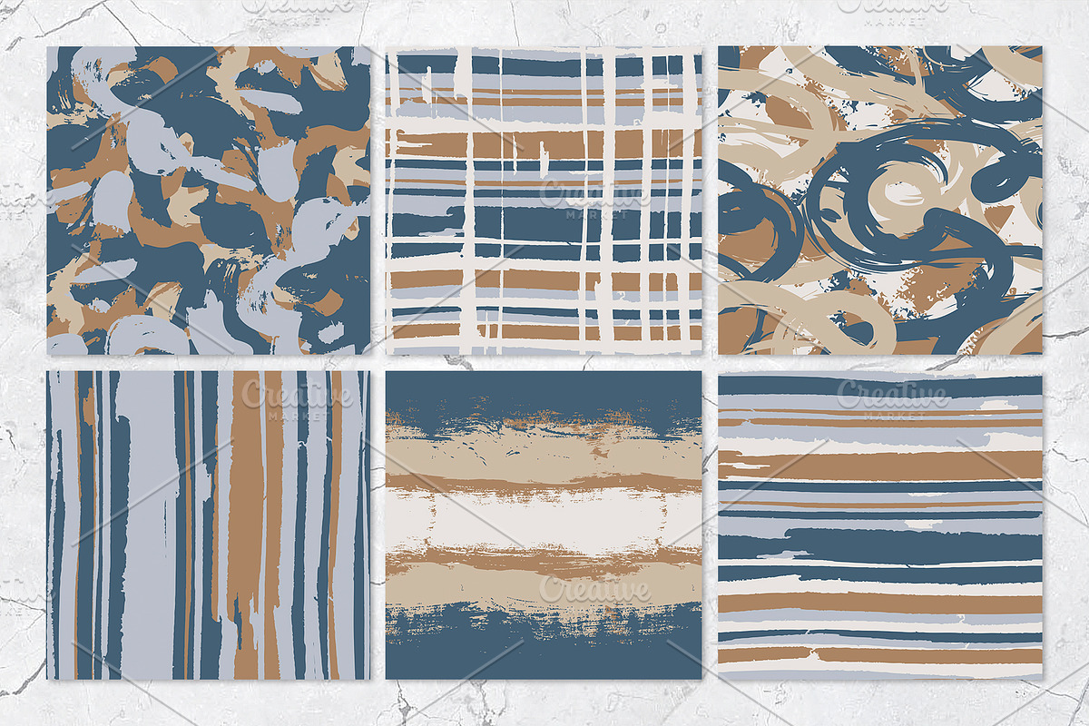 VERNICI | Brush vector patterns set, a Pattern Graphic by Tanya Vollar (Photo 5 of 8)