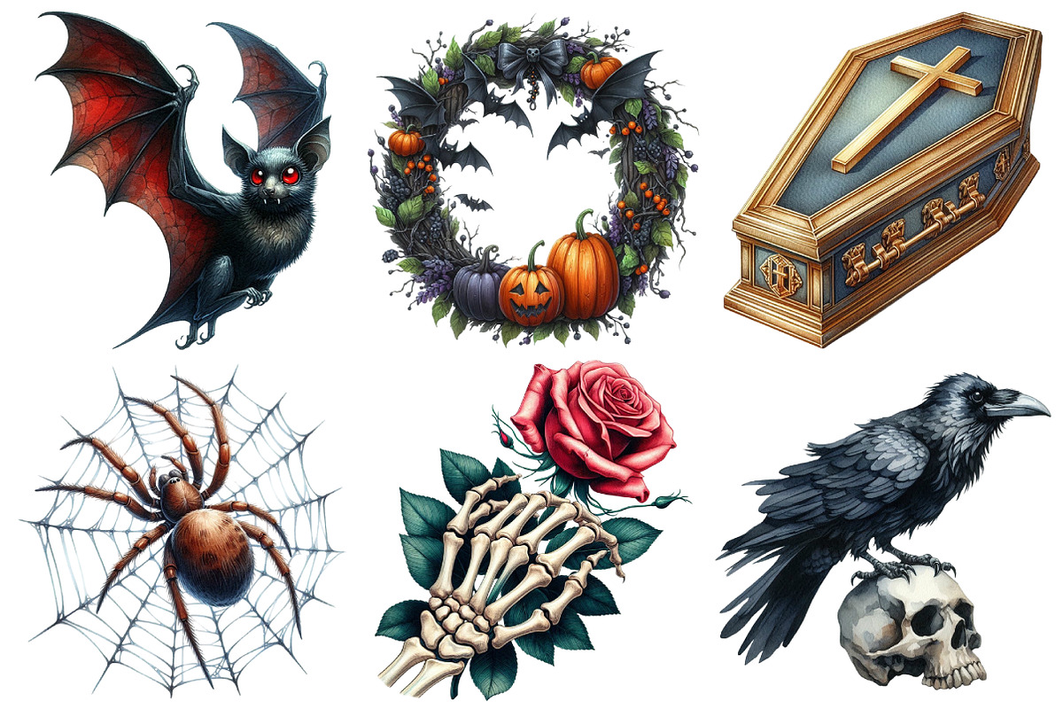 Halloween Clipart, an Illustration by Pixels.Craft (Photo 3 of 7)