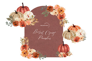 Burnt Orange Arch Pumpkin Clipart