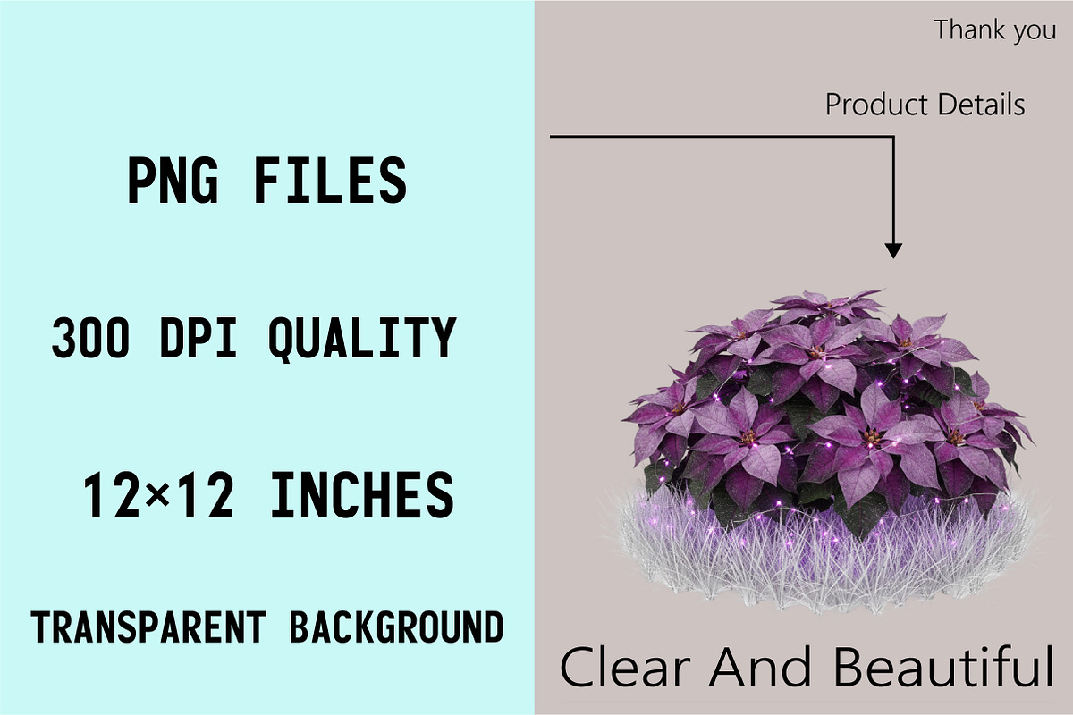 Purple Christmas Garden Clipart Bund, an Illustration by SVGArt (Photo 3 of 8)