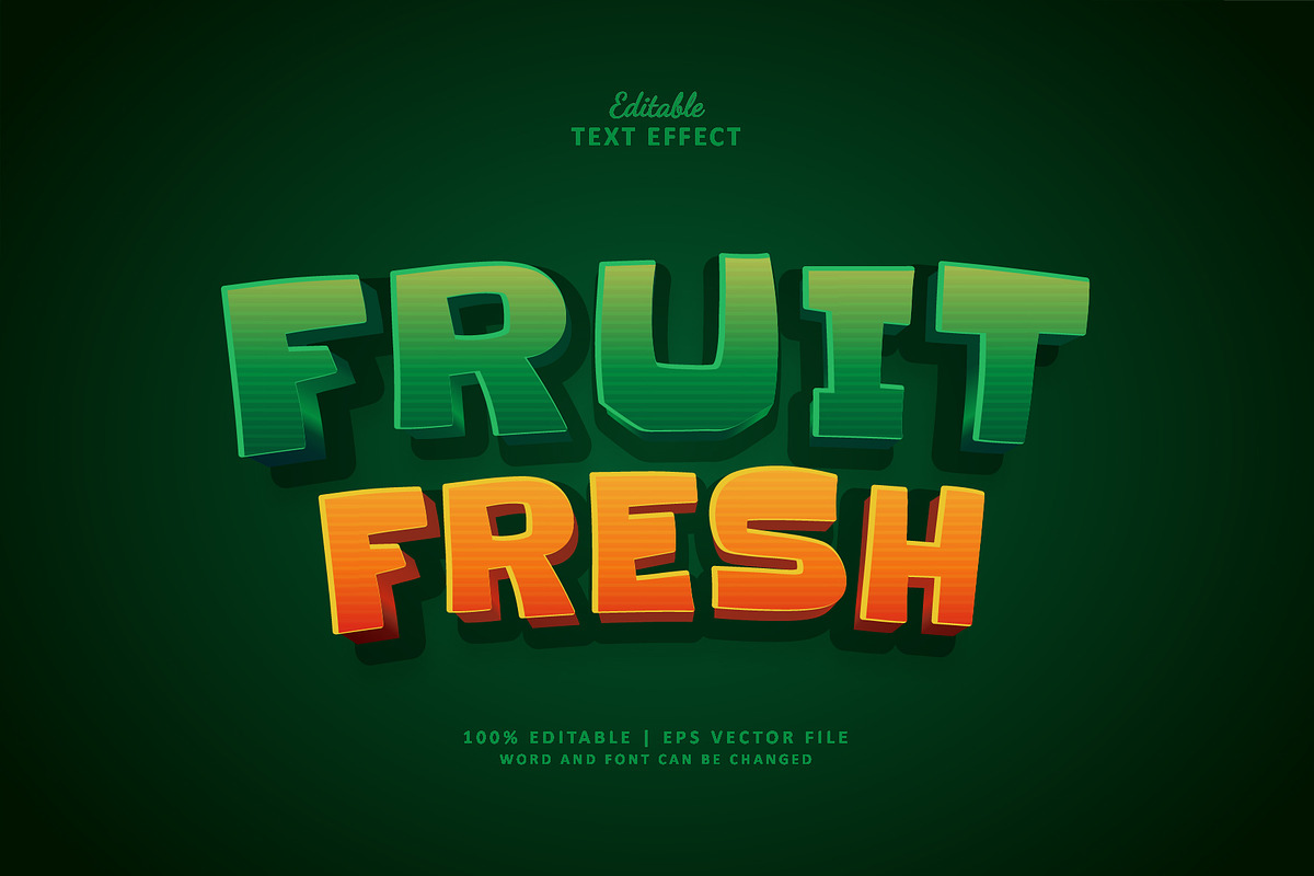 Text Effect Fresh Fruit, a Layer Style Add-On by Navy Graphic (Photo 1 of 2)