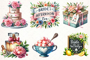 Summer Bridal Tea Party Set Clipart, an Illustration by Pixels.Craft (Thumbnail 2 of 7)