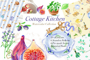 Cottage Kitchen: Watercolor Set